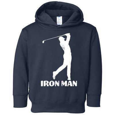 Vintage Iron Man Golf Design Toddler Hoodie