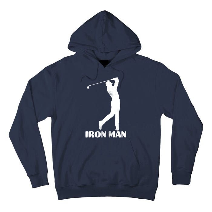 Vintage Iron Man Golf Design Tall Hoodie