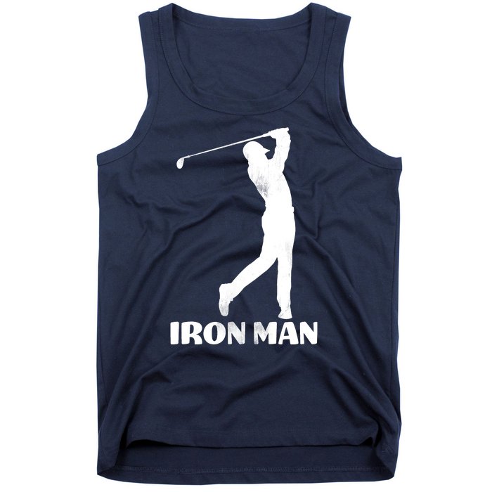 Vintage Iron Man Golf Design Tank Top