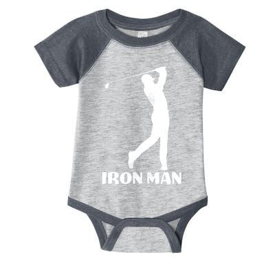 Vintage Iron Man Golf Design Infant Baby Jersey Bodysuit