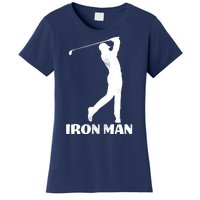 Vintage Iron Man Golf Design Women's T-Shirt