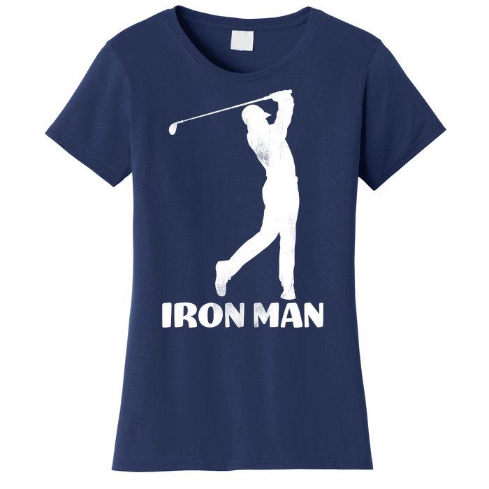 Vintage Iron Man Golf Design Women's T-Shirt