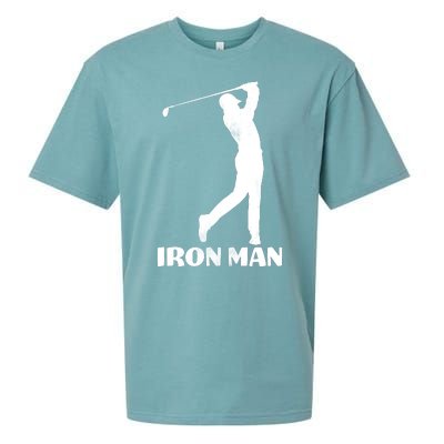 Vintage Iron Man Golf Design Sueded Cloud Jersey T-Shirt