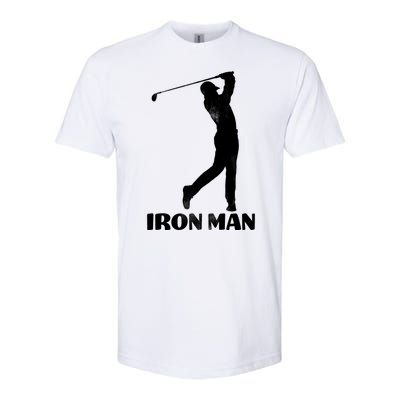 Vintage Iron Man Golf Design Softstyle CVC T-Shirt