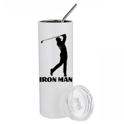 Vintage Iron Man Golf Design Stainless Steel Tumbler