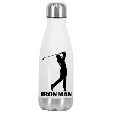 Vintage Iron Man Golf Design Stainless Steel Insulated Water Bottle