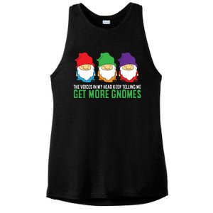 Voices In My Head Keep Telling Me Get More Gnomes Gift Ladies PosiCharge Tri-Blend Wicking Tank