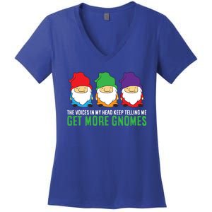 Voices In My Head Keep Telling Me Get More Gnomes Gift Women's V-Neck T-Shirt