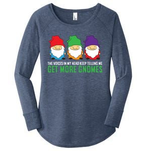 Voices In My Head Keep Telling Me Get More Gnomes Gift Women's Perfect Tri Tunic Long Sleeve Shirt