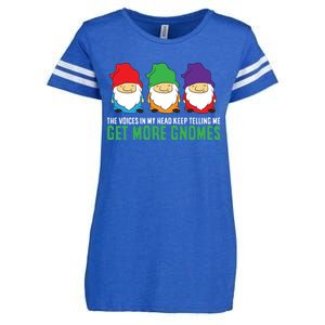 Voices In My Head Keep Telling Me Get More Gnomes Gift Enza Ladies Jersey Football T-Shirt