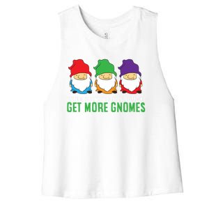 Voices In My Head Keep Telling Me Get More Gnomes Gift Women's Racerback Cropped Tank