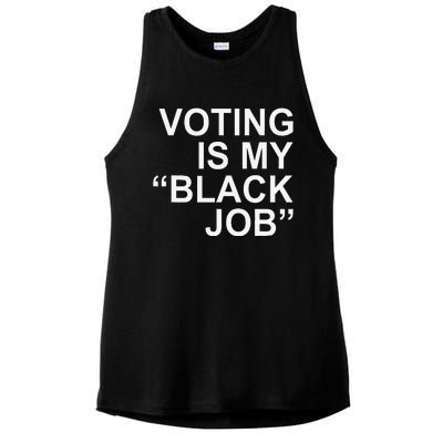 Voting Is My Black Job Ladies PosiCharge Tri-Blend Wicking Tank