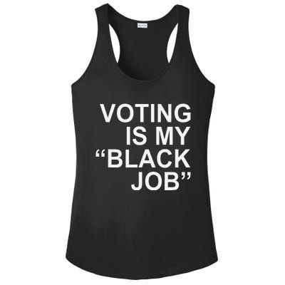 Voting Is My Black Job Ladies PosiCharge Competitor Racerback Tank