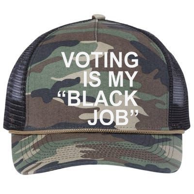 Voting Is My Black Job Retro Rope Trucker Hat Cap