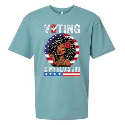 Voting Is My Black Job Sueded Cloud Jersey T-Shirt