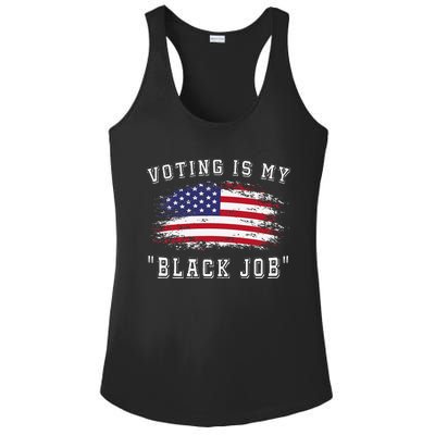 Voting Is My Black Job Ladies PosiCharge Competitor Racerback Tank