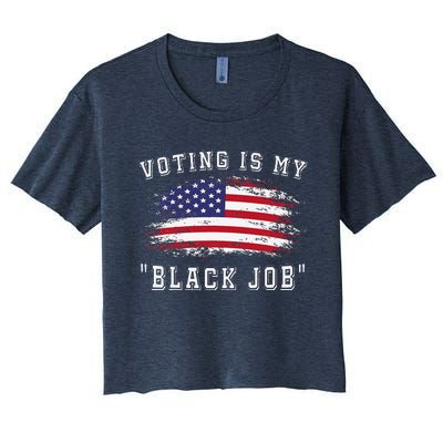 Voting Is My Black Job Women's Crop Top Tee