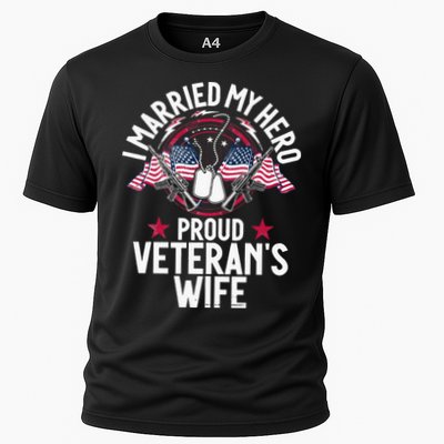 Veteran I Married My Hero Proud Veteran's Wife Memorial Day Performance Shirt