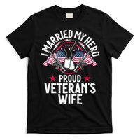 Veteran I Married My Hero Proud Veteran's Wife Memorial Day T-Shirt