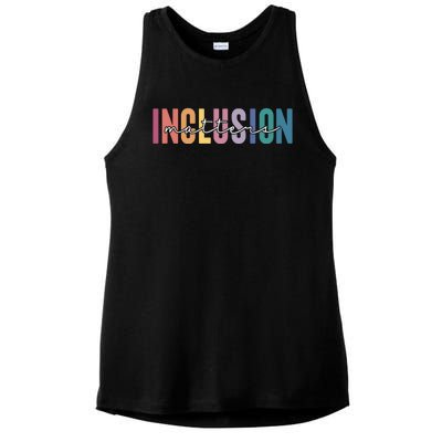 Vintage Inclusion Matters Special Education Neurodiversity Gift Ladies PosiCharge Tri-Blend Wicking Tank