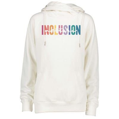 Vintage Inclusion Matters Special Education Neurodiversity Gift Womens Funnel Neck Pullover Hood