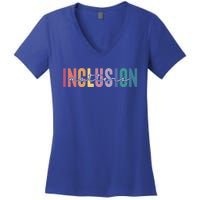 Vintage Inclusion Matters Special Education Neurodiversity Gift Women's V-Neck T-Shirt