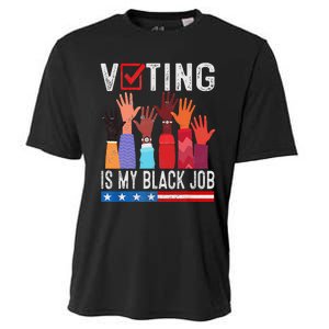 Voting Is My Black Job Flag Cooling Performance Crew T-Shirt