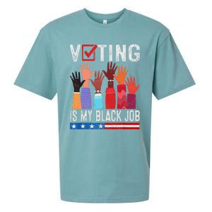 Voting Is My Black Job Flag Sueded Cloud Jersey T-Shirt