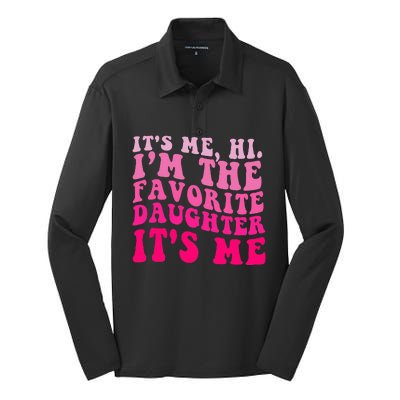 Vintage ItS Me Hi IM The Favorite Daughter ItS Me Silk Touch Performance Long Sleeve Polo