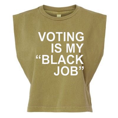 Voting Is My Black Job Apparel Garment-Dyed Women's Muscle Tee