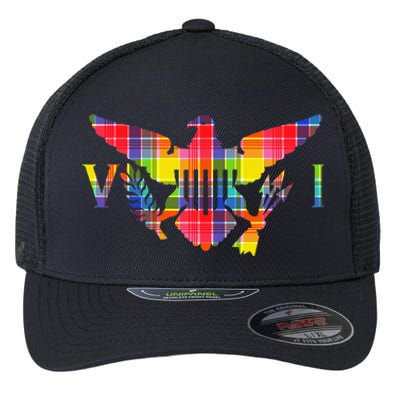 Virgin Islands Madras VI Flag Flexfit Unipanel Trucker Cap