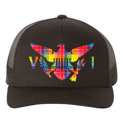 Virgin Islands Madras VI Flag Yupoong Adult 5-Panel Trucker Hat