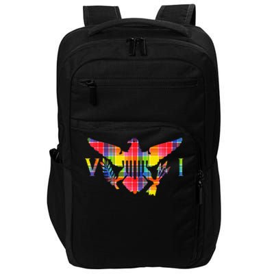 Virgin Islands Madras VI Flag Impact Tech Backpack