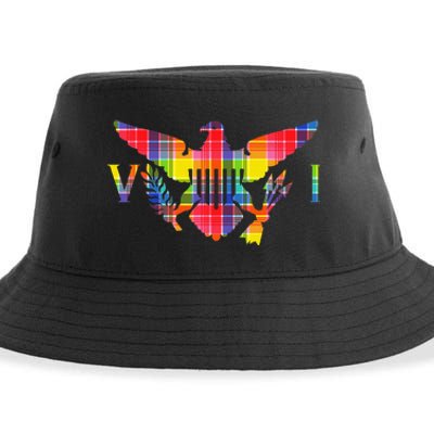 Virgin Islands Madras VI Flag Sustainable Bucket Hat