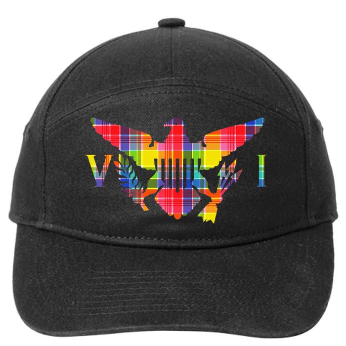 Virgin Islands Madras VI Flag 7-Panel Snapback Hat