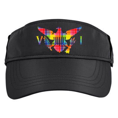 Virgin Islands Madras VI Flag Adult Drive Performance Visor