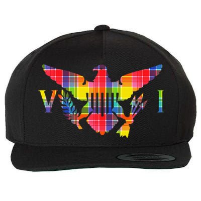 Virgin Islands Madras VI Flag Wool Snapback Cap