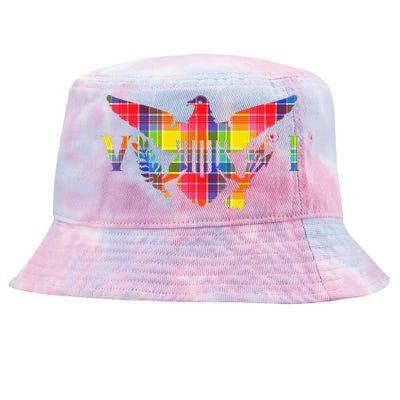 Virgin Islands Madras VI Flag Tie-Dyed Bucket Hat