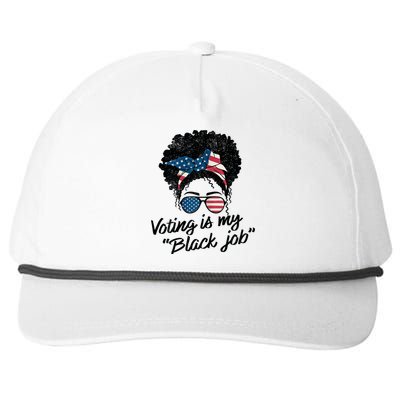 Voting Is My Black Job Snapback Five-Panel Rope Hat