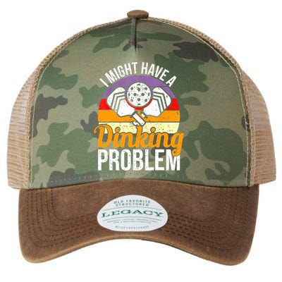 Vintage I Might Have A Drinking Problem Retro Pickleball Saying Gift Legacy Tie Dye Trucker Hat