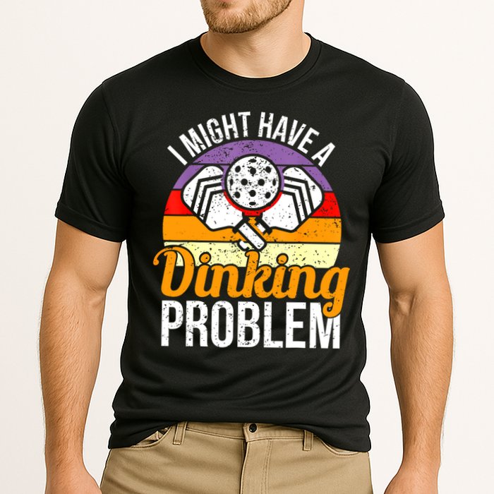 Vintage I Might Have A Drinking Problem Retro Pickleball Saying Gift Performance Shirt