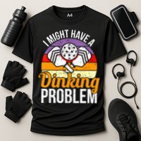 Vintage I Might Have A Drinking Problem Retro Pickleball Saying Gift Performance Shirt