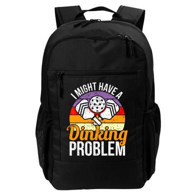 Vintage I Might Have A Drinking Problem Retro Pickleball Saying Gift Backpack
