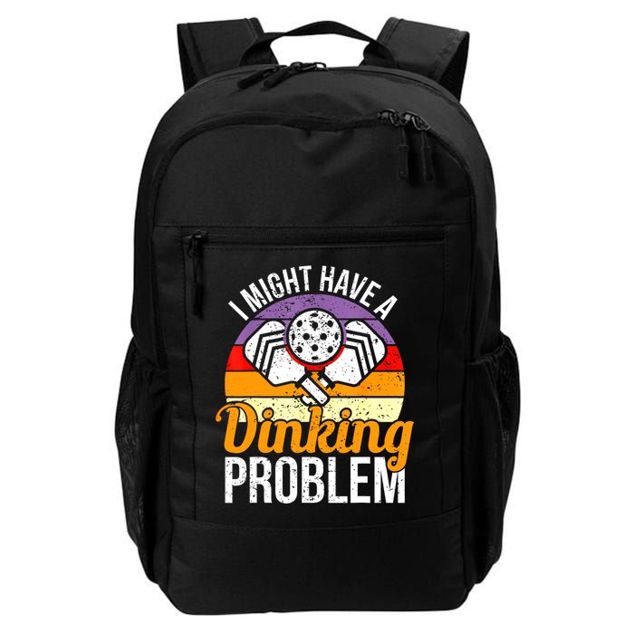 Vintage I Might Have A Drinking Problem Retro Pickleball Saying Gift Backpack
