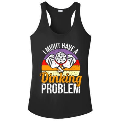 Vintage I Might Have A Drinking Problem Retro Pickleball Saying Gift Ladies PosiCharge Competitor Racerback Tank