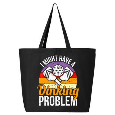 Vintage I Might Have A Drinking Problem Retro Pickleball Saying Gift 25L Jumbo Tote