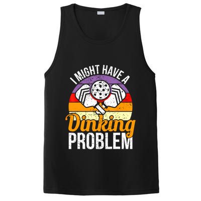Vintage I Might Have A Drinking Problem Retro Pickleball Saying Gift PosiCharge Competitor Tank