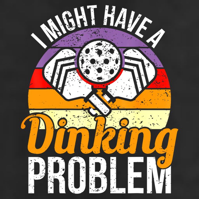 Vintage I Might Have A Drinking Problem Retro Pickleball Saying Gift Golf Towel