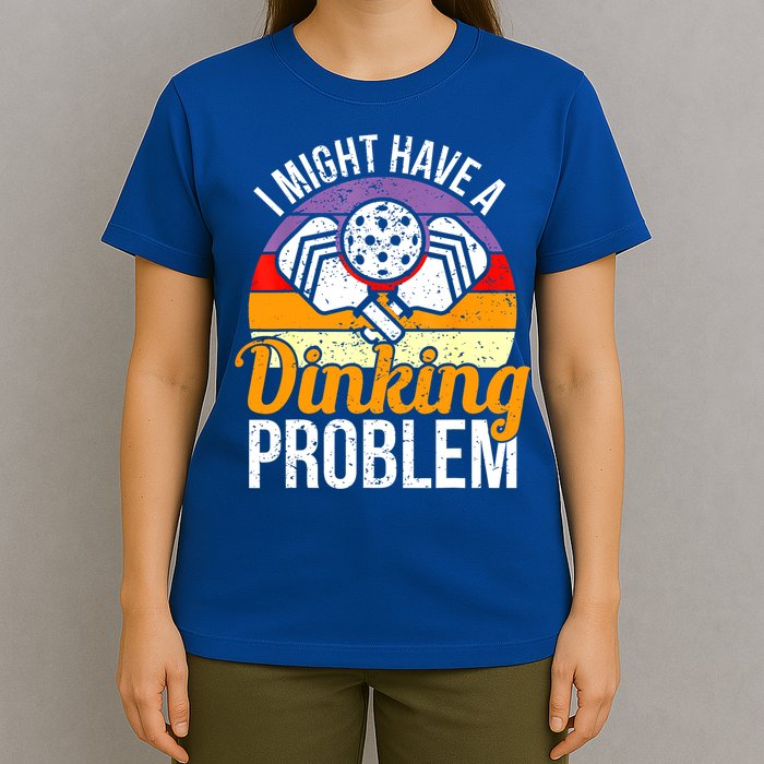 Vintage I Might Have A Drinking Problem Retro Pickleball Saying Gift T-Shirt