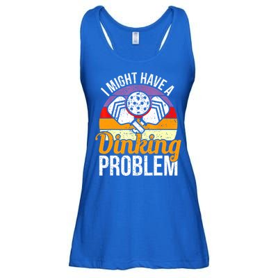 Vintage I Might Have A Drinking Problem Retro Pickleball Saying Gift Ladies Essential Flowy Tank